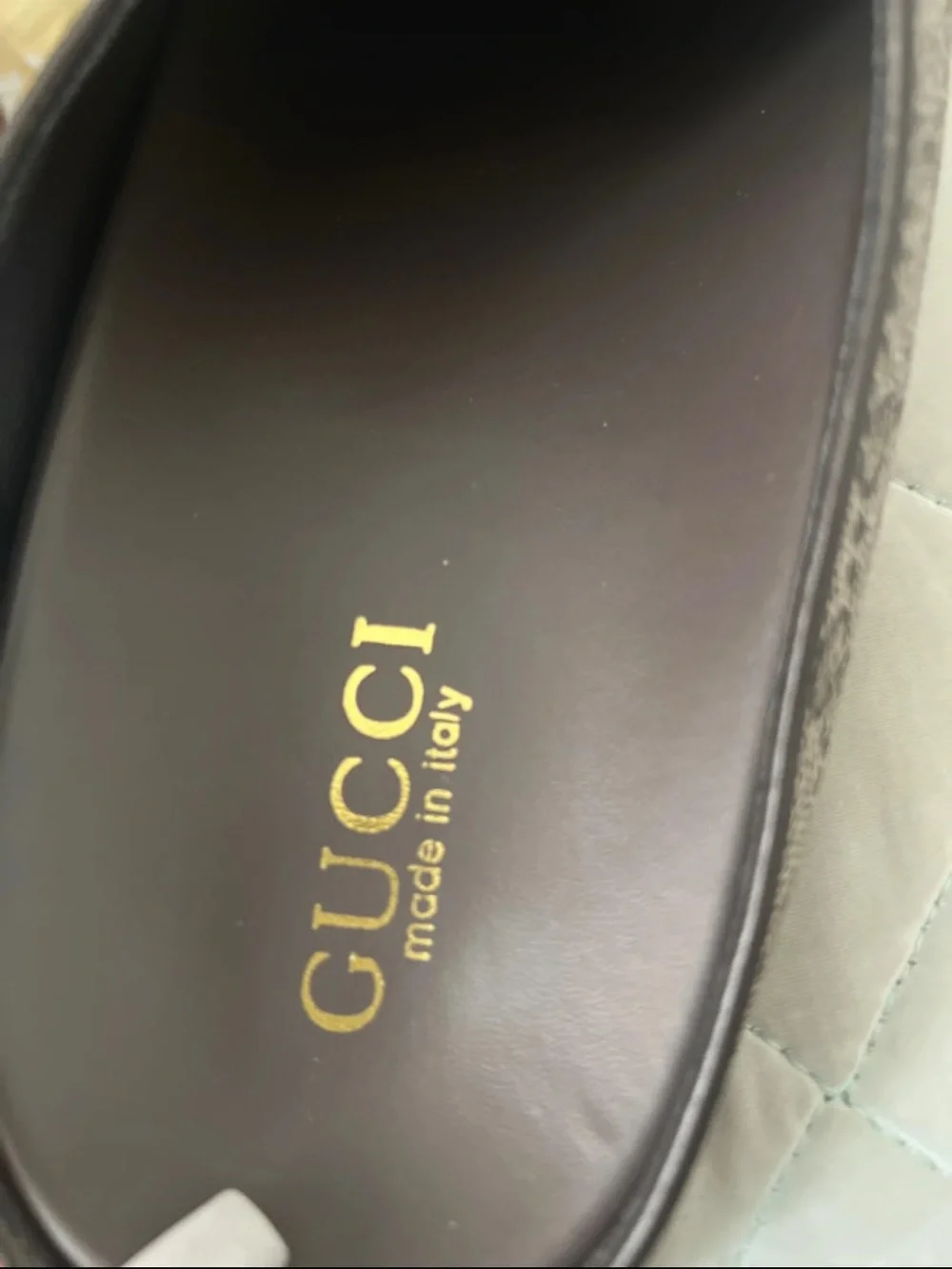 Gucci Beige/Brown GG Canvas Horsebit Slip-On Mule
